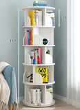 Sanctuary 360-degree Rotating 5 Tier Display Shelf Bookcase Organizer (White)