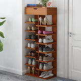 Retreat 8 Tier Shoe Rack Storage Shelf Organizer (Walnut)