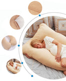 Large Comfort Support Body Pillow (Beige)