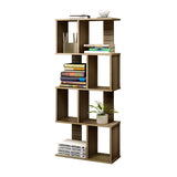 Urbane 8 Shelving Deluxe Bookshelf Display Shelf Bookcase Organizer (Walnut)