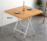 Grace Steel and Wood Folding Utility Table Square 80cm (Black)