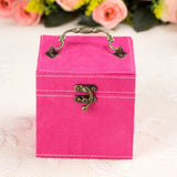 Deluxe Velvet Jewellery Box 3 Level Organizer Hot Pink