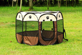 XL Portable Foldable Pet Dog Cat Playpen (Extra Large, Chocolate & Cream)