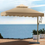Varossa 3.5m Large Square Cantilever Outdoor Umbrella (Green)