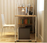 Edge Combination Workstation Computer Desk with Storage Shelves (Black)