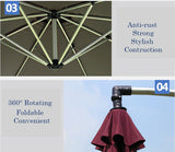 3m Aluminium Cantilever Outdoor Umbrella (Maroon)