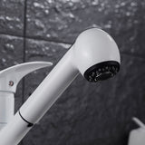 Kitchen Faucet White Water-Saving Polished Basin Mixer Brass Hot and Cold Tap Vessel Vanity Sink Mixer