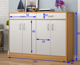 Elements 4-Door Double Buffet Shoe Storage Cabinet