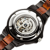 Men Genuine Automatic Rose Ebony Wooden Watches No Battery Needed