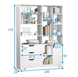 Havana Wardrobe Cupboard Bookshelf with Drawer, Cabinet, Shelf- OUT OF STOCK
