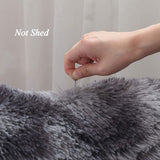 Large 2m Deluxe Infinity Round Shag Rug (Midnight Grey)