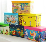 Large Toy Box Foldable Storage Stool (Blue Pirate)