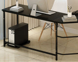 Prestige Corner Computer Desk Office Double Workstation (Black)