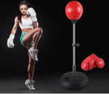 Speed Ball Stand Punching Boxing Bag Glove Set Adult Size