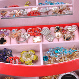 Luxury PU Leather Jewellery Box Storage Case (High Gloss Red)