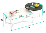 Caesar 2 in 1 Round and Rectangle Combination Coffee Table