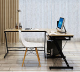 Excel Corner Computer Desk Office Double Workstation (Oak)