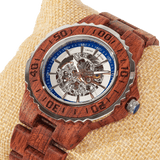 Men Genuine Automatic Kosso Wooden Watches No Battery Needed
