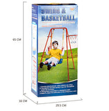 Kids 2 In 1 Indoor Outdoor Swing & Basketball Set