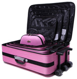 5pc Suitcase Trolley Travel Bag Luggage Set PINK