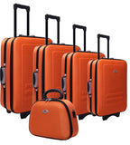 5pc Suitcase Trolley Travel Bag Luggage Set ORANGE