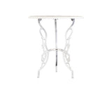 Outdoor Furniture Chairs Table 3pc Aluminium Bistro White