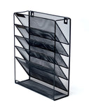 Wall Mount 6 Pocket Hanging File Sorter Organizer Folder Holder Rack Storage