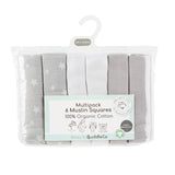 Cuddleco Muslins - Grey Star