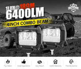 DEFEND Pair 4inch CREE LED Work Light Bar Spot Flood Reverse 4WD 12V 24V