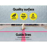 Everfit GoFun 3X1M Inflatable Air Track Mat with Pump Tumbling Gymnastics Pink