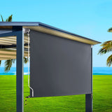 Instahut 2.7m x 2.5m Retractable Roll Down Awning - Grey