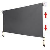 Instahut 3m x 2.5m Retractable Roll Down Awning - Grey