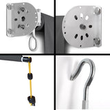 Instahut 3m x 2.5m Retractable Roll Down Awning - Grey