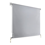 Instahut 3m x 2.5m Retractable Straight Drop Roll Down Awning - Grey