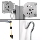 Instahut 3m x 2.5m Retractable Straight Drop Roll Down Awning - Grey