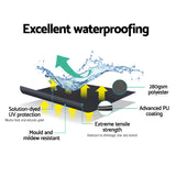 Instahut 1.5m x 2.1m Retractable Fixed Pivot Arm Awning - Grey