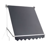 Instahut 1.8m x 2.1m Retractable Fixed Pivot Arm Awning - Grey