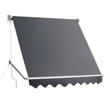 Instahut 2.1m x 2.1m Retractable Fixed Pivot Arm Awning - Grey