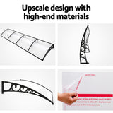 Instahut Window Door Awning Door Canopy Patio UV Sun Shield WHITE 1mx4m DIY