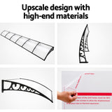 Instahut Window Door Awning Door Canopy Patio UV Sun Shield WHITE 1mx6m DIY