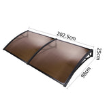 Instahut DIY Window Door Awning Shade 1 x 2m - Brown