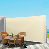 Instahut Retractable Side Awning Shade 2 x 3m - Beige