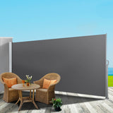 Instahut Retractable Side Awning Shade 2 x 3m - Grey