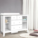 Keezi  Change Table with Drawers - White