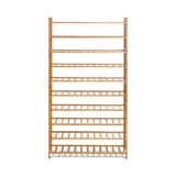 Artiss 10-Tier Bamboo Shoe Rack Wooden Shelf Stand Storage Organizer