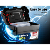 GIANTZ Battery Box 12V Camping Portable Deep Cycle AGM Universal Large USB Cig
