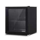 Devanti 46L Glass Door Bar Fridge Mini Countertop Freezer Fridges Bottle Cooler
