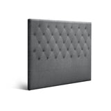 Double Size Bed Head Headboard Bedhead Fabric Frame Base CAPPI Grey
