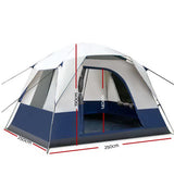 Weisshorn Family Camping Tent 4 Person Hiking Beach Tents Canvas Ripstop