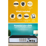 UL-tech CCTV Camera Security System Home 8CH DVR 1080P 4 Dome cameras with 1TB Hard Drive